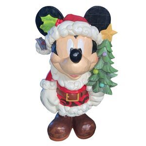 Jim Shore 17” Mickey Mouse Old St.  Mick Christmas Greeter Xmas